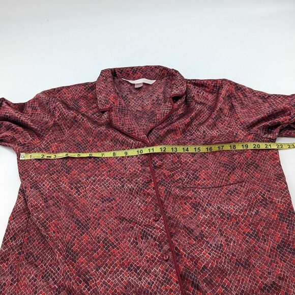 Victoria’s Secret Vintage Red Snake Print Silky Pajamas Sleep Set Size Medium - Picture 5 of 11